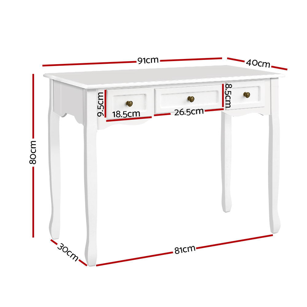 Artiss Hall Console Table Hallway Side Wooden French White