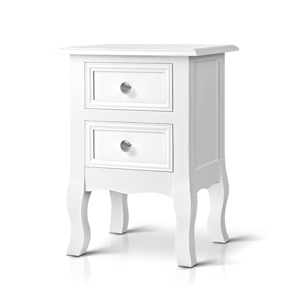 Artiss Bisset Bedside Table French White