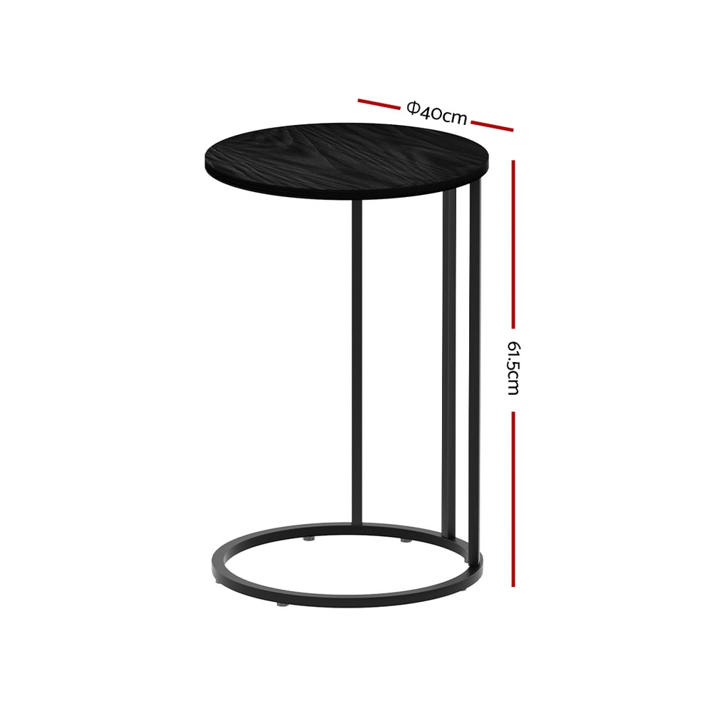 Artiss Emma Coffee Table Side Table Laptop Desk Bedside Sofa Wooden Table Metal Frame
