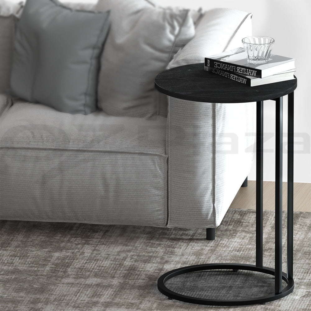 Artiss Emma Coffee Table Side Table Laptop Desk Bedside Sofa Wooden Table Metal Frame
