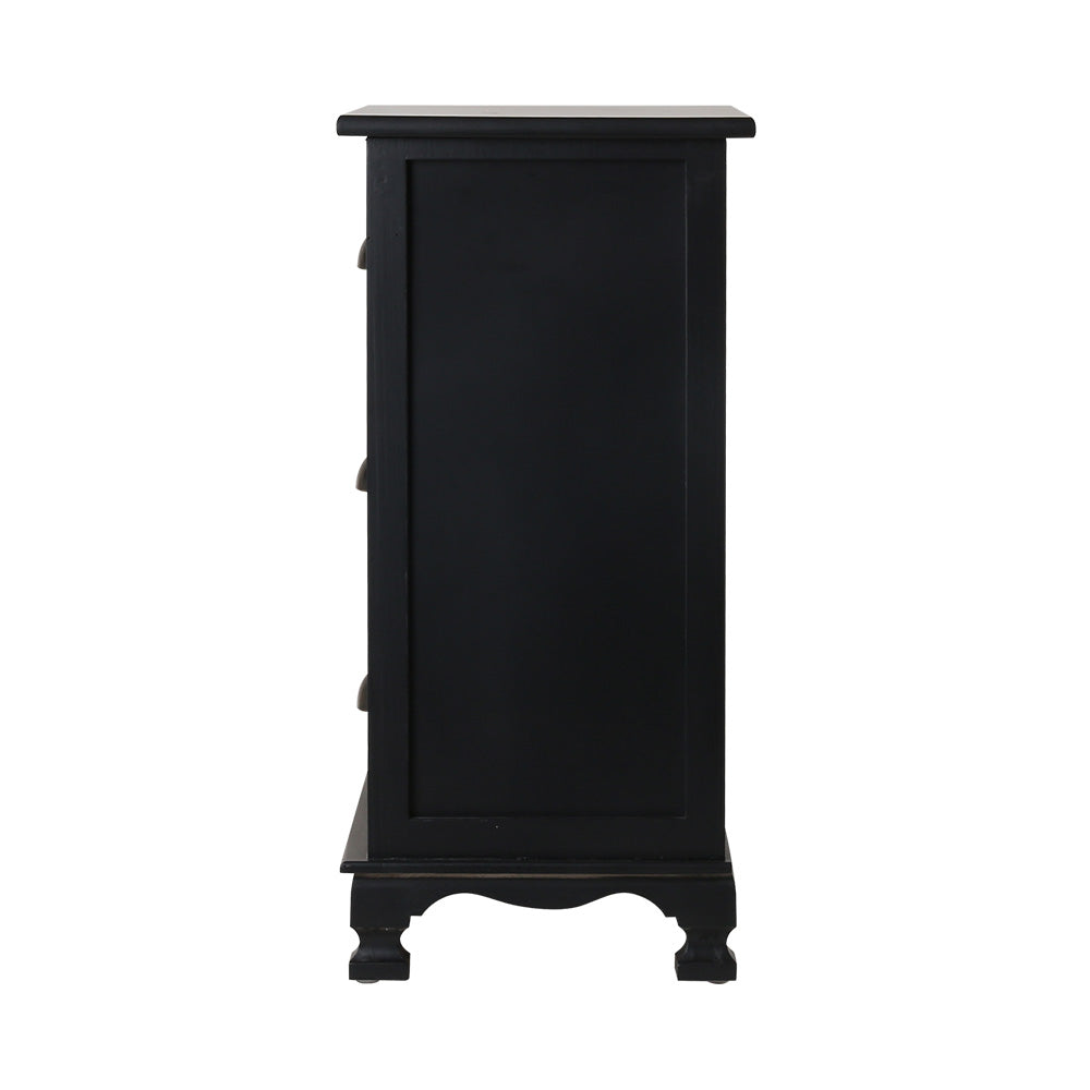 Artiss Thyme Vintage Bedside Table Black