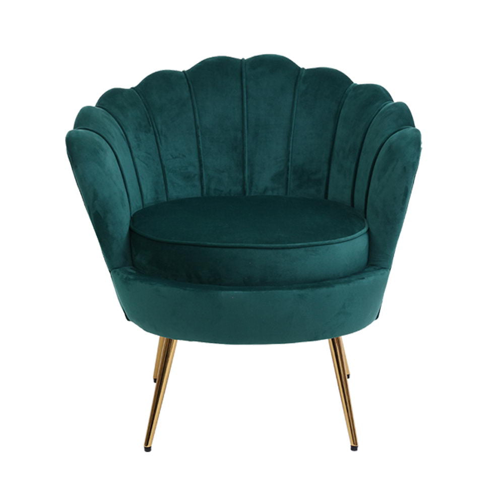 Artiss Callista Accent Chair Velvet Green