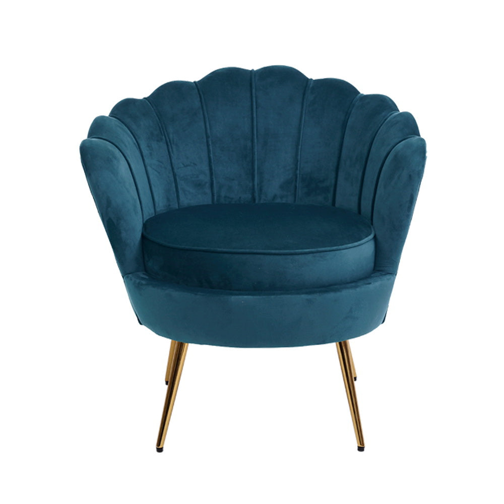 Artiss Callista Accent Chair Velvet Blue