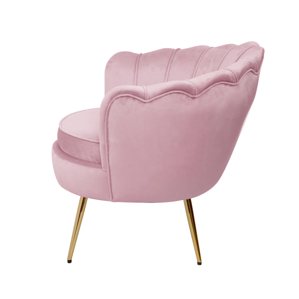 Artiss Callista Accent Chair Velvet Pink