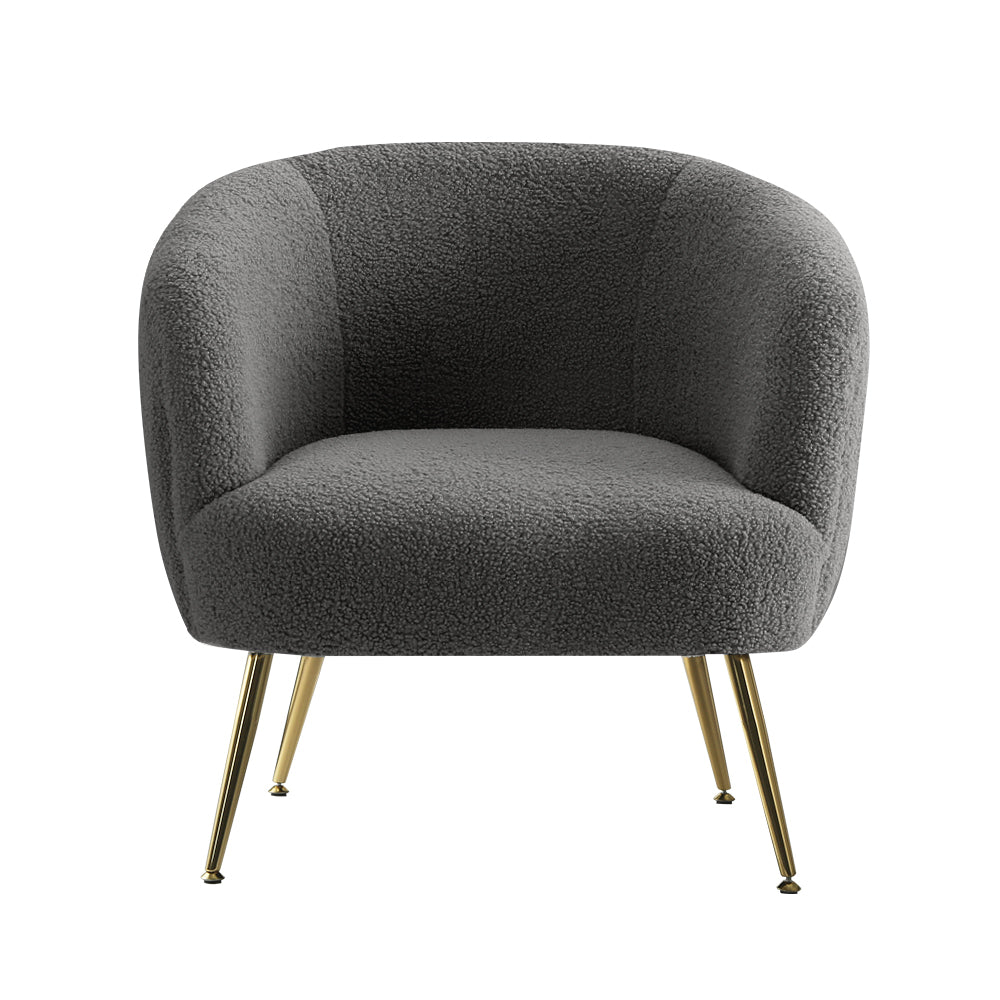 Artiss Carneiro Accent Chair Sherpa Boucle Charcoal