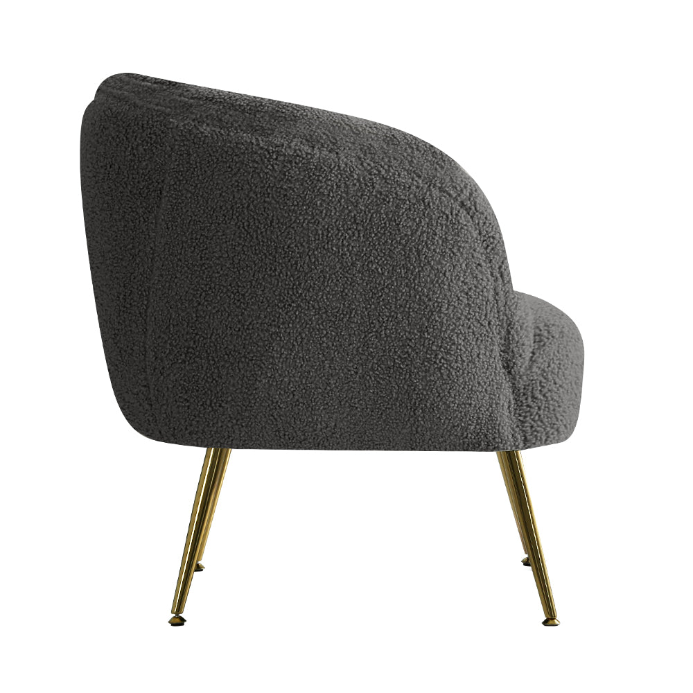 Artiss Carneiro Accent Chair Sherpa Boucle Charcoal
