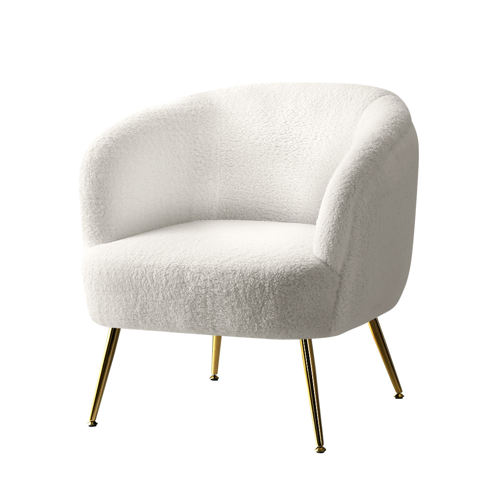 Artiss Carneiro Accent Chair Sherpa Boucle White