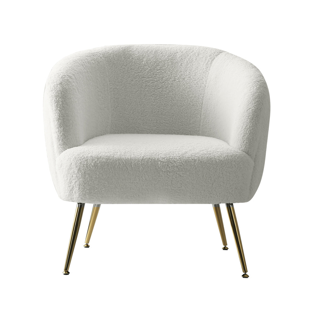 Artiss Carneiro Accent Chair Sherpa Boucle White