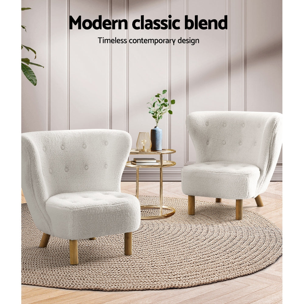 Artiss Felista Accent Chair White