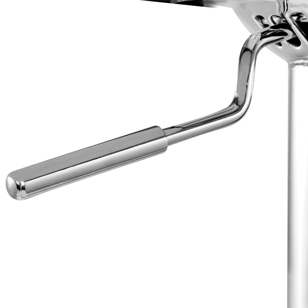 Artiss Selina Wooden PU Leather Bar Stool - White and Chrome