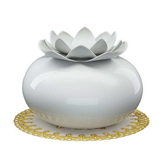 Devanti Aroma Diffuser Ceramic Essential Oils Air Humidifier Lotus