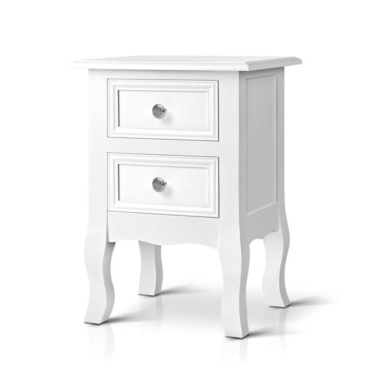 Artiss Bisset Bedside Table French White