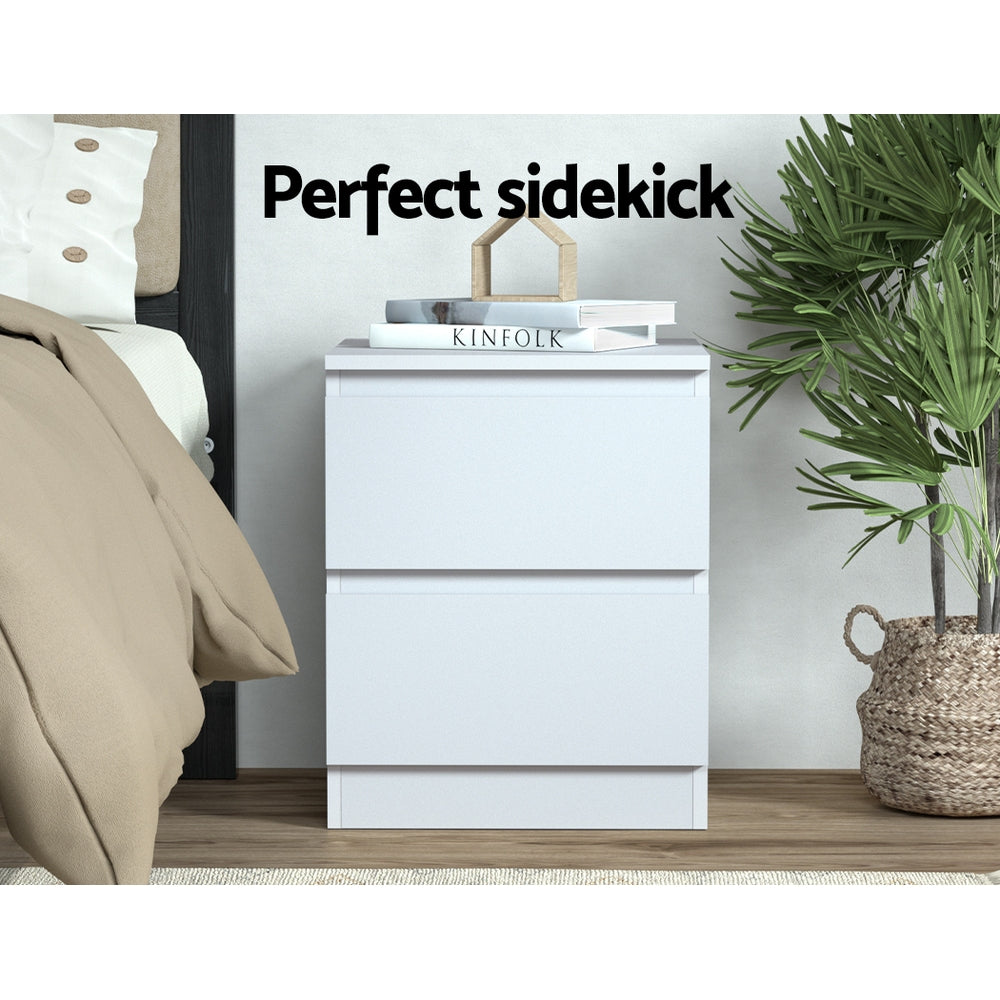 Artiss Pepe Bedside Table Unit White