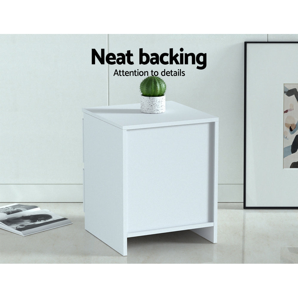 Artiss Pepe Bedside Table Unit White