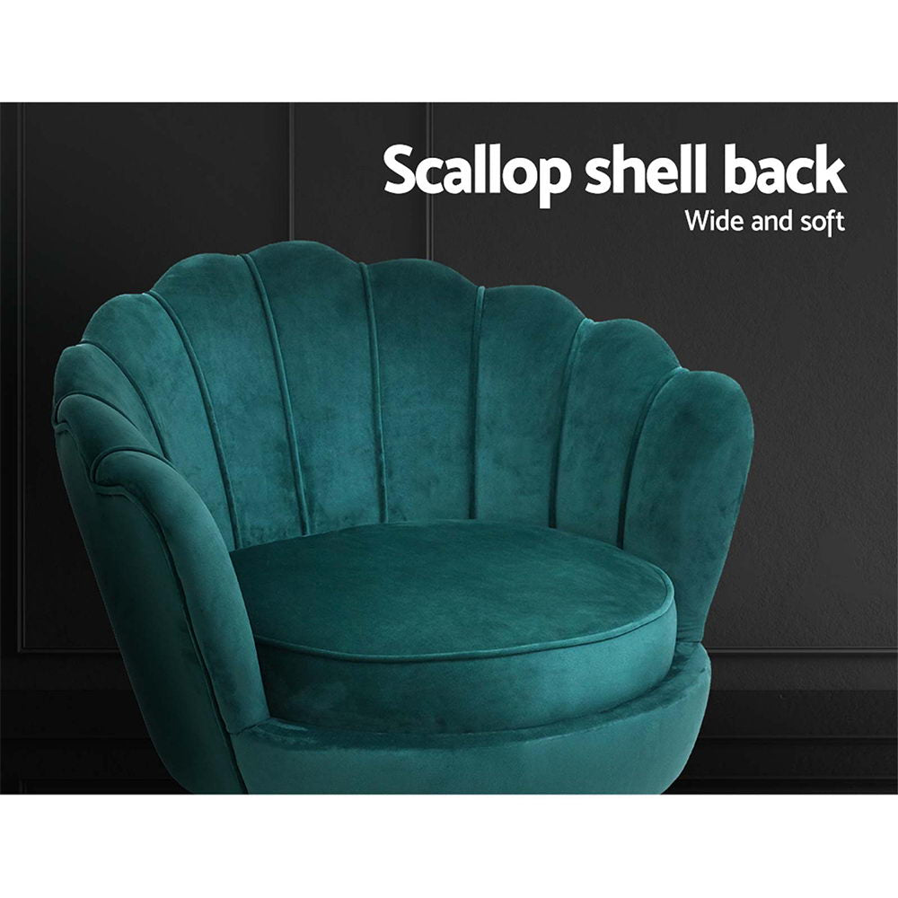 Artiss Callista Accent Chair Velvet Green