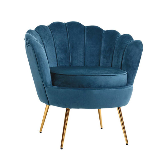 Artiss Callista Accent Chair Velvet Blue