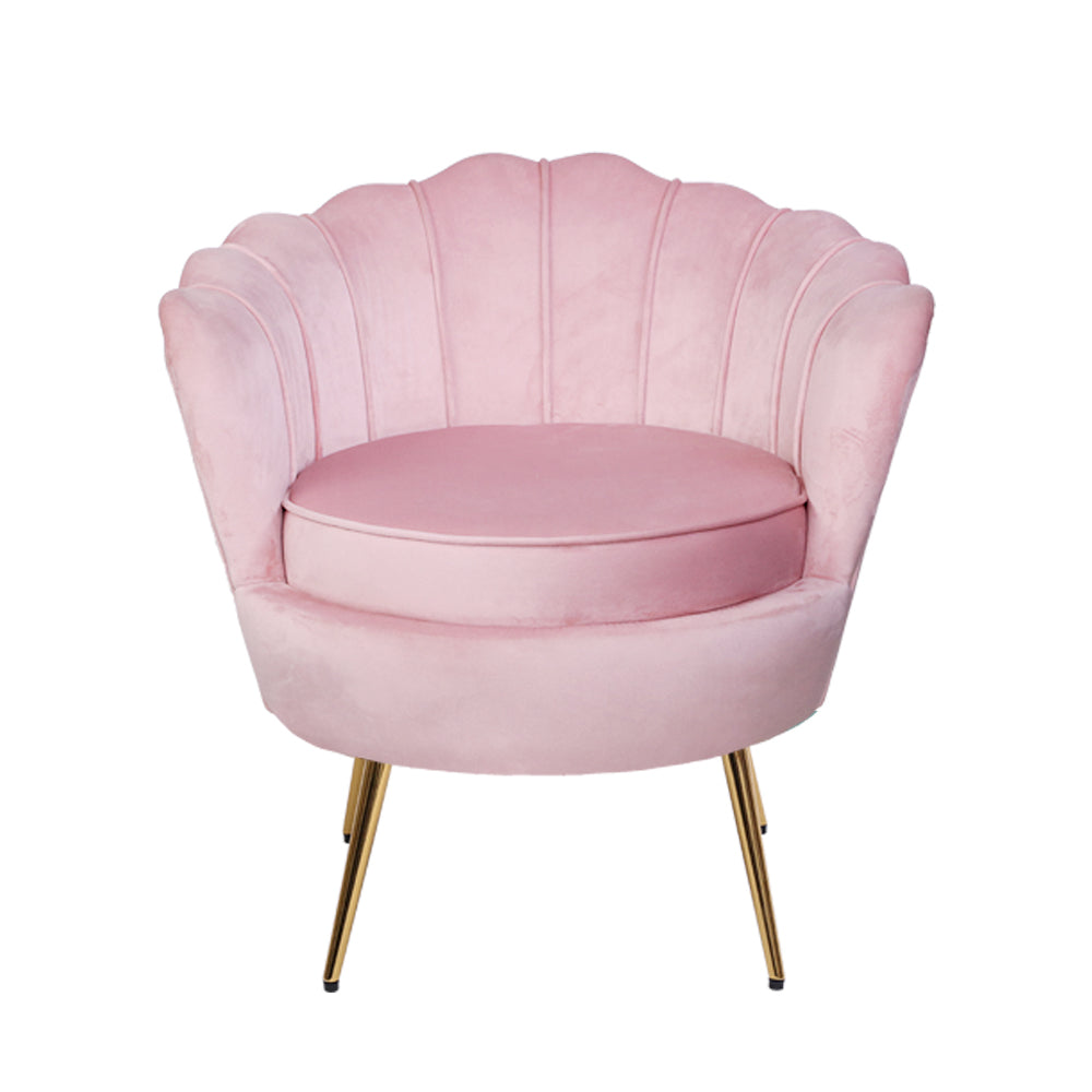 Artiss Callista Accent Chair Velvet Pink