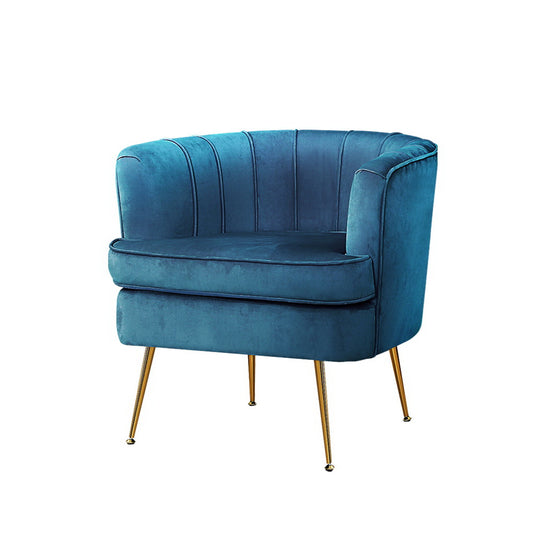 Artiss Norvia Accent Chair Navy Blue