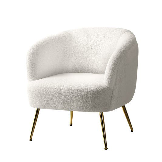 Artiss Carneiro Accent Chair Sherpa Boucle White