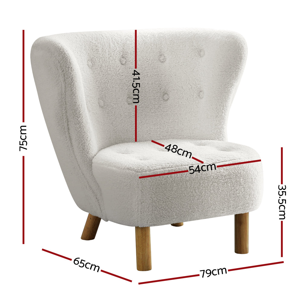 Artiss Felista Accent Chair White